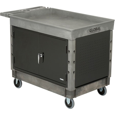Global Industrial Workstation Cart, Plastic, 44 in L, 25-1/2 in W, 32-1/2 in H 800305
